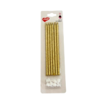 נרות זהב עם גליטר 12יחידות